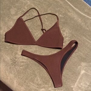 Brown Hoaka Bikini Set